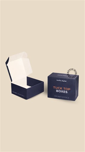 🚀 New Launch: Tuck Top Boxes Premium paperboard | Luxury finishes Perfect for retail & e-commerce packaging • MOQ 10 pcs • Ships in 3 days #CustomPackaging #TuckTopBoxes #BrandPackaging #PackagingDesign #SmallBusinessPackaging | Kraftix Digital