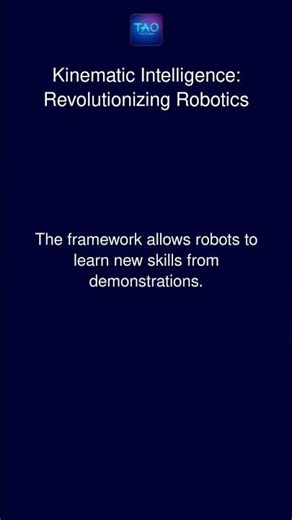 Kinematic Intelligence: Revolutionizing Robotics