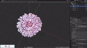 Blender tutorial - Simple way to create the flower - 203