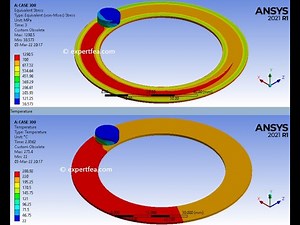 Coupled Field Static simulation of heat generated between pin and disk, v1 - ANSYS Workbench 2021 R1