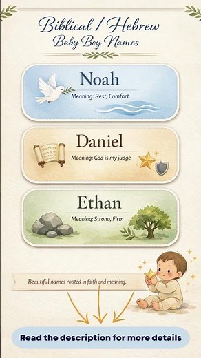 Biblical / Hebrew Baby Boy Names 👶🏻🥰❤️ #shorts