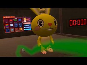 Cuddles has gone crazy! I Happy Tree Friends plays vrchat:trash compactor