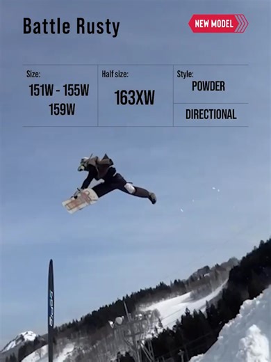 🏂🔥 DRAKE BATTLE RUSTY – パウダーを制する一枚がここに！ 🔥🏂 究極のパウダーライディングを求めるなら DRAKE BATTLE RUSTY 🚀 ビッグトリックも高速ライディングも、この一本で思いのままに！ ✅ スムース・クラシック・キャンバー で圧倒的なポップ＆安定感 ✅ CNC加工チャンネル カーボンバー で高レスポンス＆しなやかなフレックス ✅ ナノカーボン配合シントラ8000ベース でトップクラスのスピード＆耐久性 ✅ 24インサートホール & セットバック10mmで自在なスタンス調整 🏔 Powder / Park ボード！ DIRECTIONALシェイプ で、深雪からビッグエアまで圧倒的なコントロール性能を発揮！ 📏 151W・155W・159W・163XW この冬、BATTLE RUSTY で圧巻のライディングを🔥🏂 #DRAKE #BATTLE_RUSTY #スノーボード #パウダー #オールマウンテン #フリーライド #高速ライディング #ウィンタースポーツ