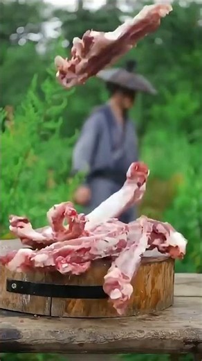 Pork ribs turned into monsters! kung fu hero flew into the sky and turned it into a delicacy#shorts