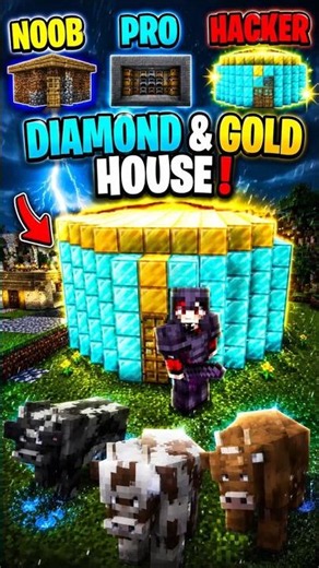 Noob vs Pro vs Hacker 😱 | Building the Best House in Minecraft 🏠🔥#gamingvideo #technogamerz