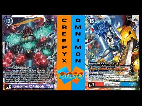 Creepymon X vs Omnimon - EX11 Gameplay | DCGO | Digimon TCG