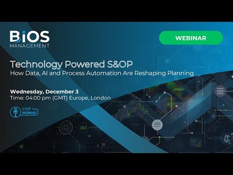 WEBINAR | Technology Powered S&OP