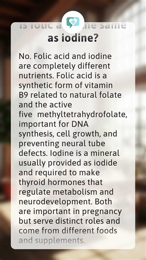 Is folic acid the same as iodine?