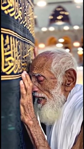The cries of a 120-year-old grandfather shook the sky in Mecca 😭🕋 What a deep love for Allah the ...