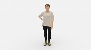 Woman in pose 0029 - Buy Royalty Free 3D model by 3DFarm