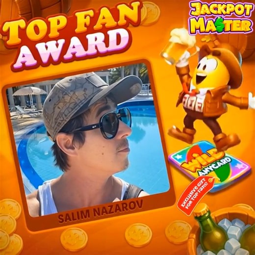 21K views · 296 reactions | ✨ 푪푯푬푬푹푺 푾푰푻푯 푺푨푳푰푴 푵푨풁푨푹푶푽! ✨ You’re an absolute legend! Thanks for being the heart of our page! 朗 | Jackpot Master Slots | Facebook