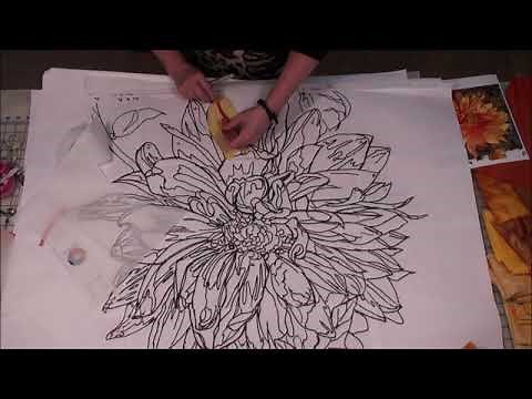 Art Quilt / Melinda Bula. "The Dahlia".