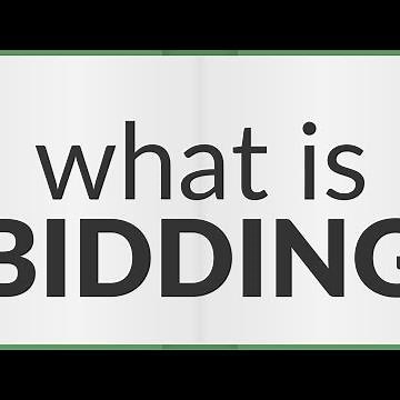 Bidding | meaning of Bidding