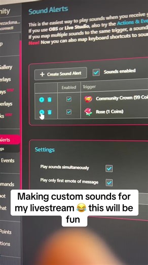 Crear sonidos personalizados para mi livestream
