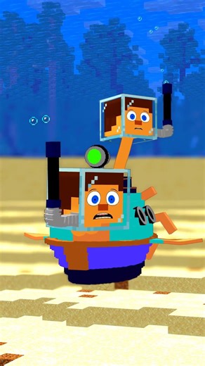 SteveSubmarine becomes PoliceSubmarine?! | Minecraft Animation #shorts