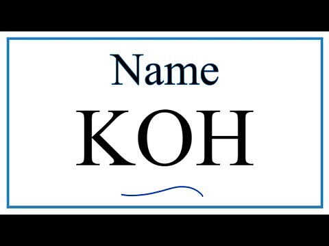 How to Write the Name for KOH