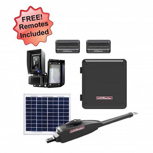 LiftMaster LA412UL Single Swing Solar Gate Opener Kit with MyQ Technology