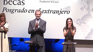 Queen Letizia of Spain at the CaixaForum cultural centre