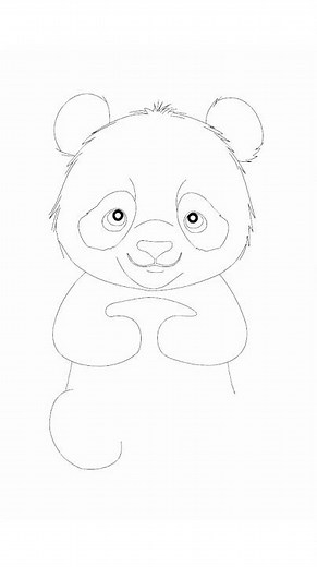 How to draw a panda bear step by step
