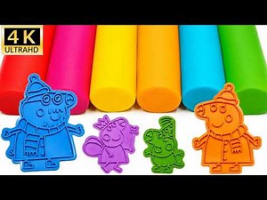 🐷Create Peppa Pig Family with Play Doh Molds | Best Learn Colors | Preschool Toddler Learning Video