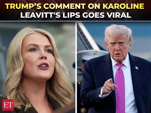 'Leavitt’s lips move like…': Trump again praises Karoline’s ‘machine gun’ lips in bizarre comment