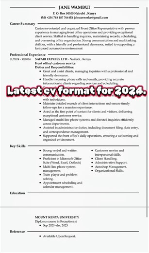 Latest CV Format for 2024: Essential Tips and Services