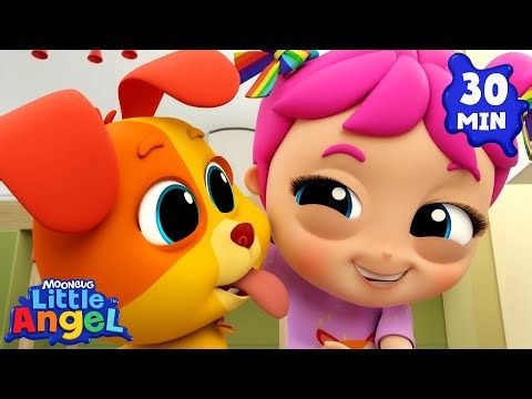 Clean Up Time with Bingo! 🐶🧹 Family Chores Fun! 🧼 | Little Angel And Friends Kid Songs
