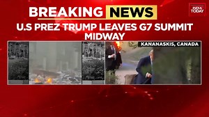 11K views · 105 reactions | US President Donald Trump leaves G7 Summit midway @PoojaShali #DonaldTrump @ShivaniPost | India Today | Facebook