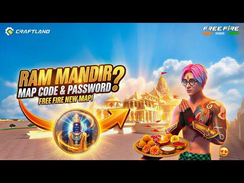 😍 2026 BEST RAM MANDIR 🙏🏻 MAP CODE & PASSWORD FREE FIRE| VIP GAMERS #freefire #rammandir #craftland 