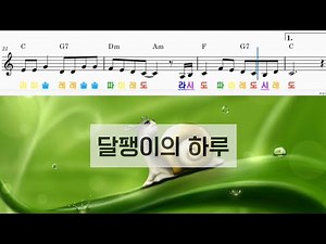 [Xylophone] 달팽이의 하루 실로폰 핸드벨 연주 색깔악보 계이름 다장조
