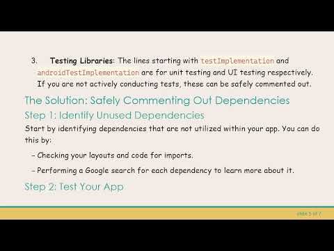 Understanding Commenting Gradle Dependencies: A Guide for Android Developers