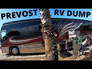 PREVOST RV SETUP/DUMPING TANKS WITH A MILLION DOLLAR VIEW