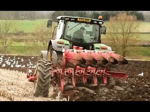 John Deere 6150R with Massey Ferguson Plough