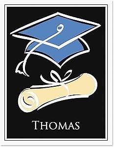 The Graduate Personalized Blank Note Cards Variety Pack - Set of 12 (4 Designs), 4-1/4" x 5-1/2" blank inside cards, includes White Envelopes