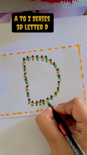 3D Letter D #3d #ytshortsindia #letter #frontpage #drawing #easydrawing #school #youtubefeed