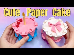Origami Cake Tutorial for Beginners, Paper Birthday Cake