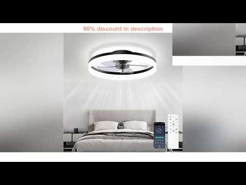 #Simple LED Ceiling Fan Light Remote Control with Infinite Dimming 6 Levels of Wind Speed ??Living