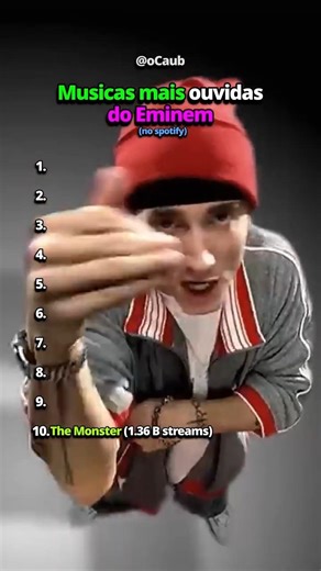 O MELHOR DOS ANOS 2000? AS MÚSICAS MAIS OUVIDAS DO EMINEM! #rap #hiphop #ranking #shorts