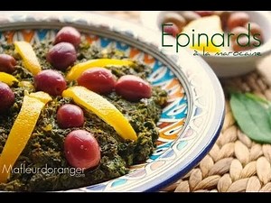 Recette végétarienne : Epinards à la marocaine / Moroccan spinarch salad
