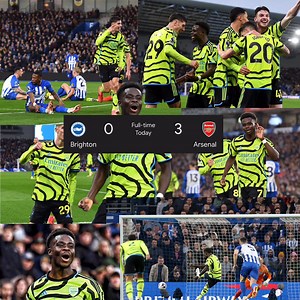Arsenal beats Brighton 3-0 the gunners are unstoppable Brighton played well but Arsenal was stronger #ARS #Arsenal #footballpikin #brighton #PremierLeague | Football Pikin