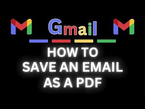 How to Save an Email as a PDF using Gmail | PC Tutorial