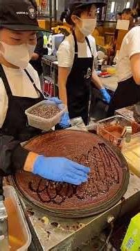 Melted Chocolate Heaven 🍫😋 | GODIVA Crepe Korean Street Dessert ASMR