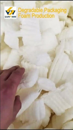 Degradable Packaging Foam Production #packagingpoam #degradablepackagingbufferproduction