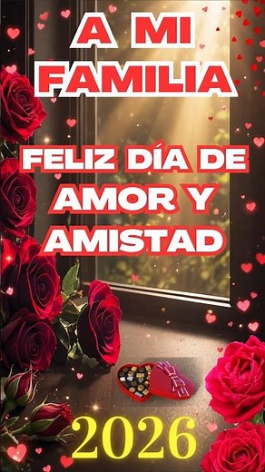 A MI FAMILIA 💖 FELIZ DÍA DE AMOR Y AMISTAD 2026