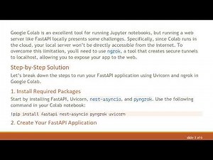 How to Easily Run FastAPI / Uvicorn in Google Colab