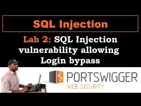 SQL Injection 2 | SQL injection vulnerability allowing login bypass