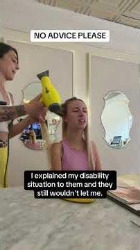 A salon wouldn’t let me leave with wet hair 🥲 #DisabilityAwareness #Accessibility