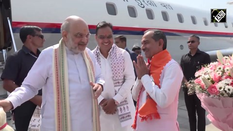 Rajasthan CM Bhajan Lal Sharma, Dy CM Diya Kumari welcome Home Minister Amit Shah to Jaipur