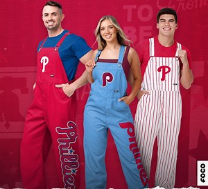 You can wear the same overalls as your Phillies faves. Here’s where to get them.