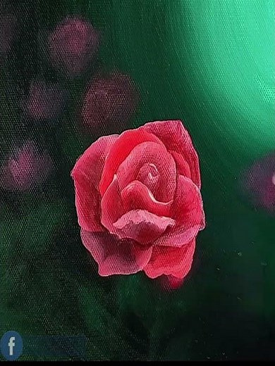Rose Flower Acrylic Painting | Step-by-Step Tutorial